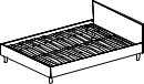 Кровать двуспальная на ортопедическом основании АС-52 Размер 2038х1446х596