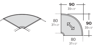 FORMAT присоединение сегмента 90 ° ,в.3см,покрытие P.V.C.