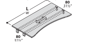 LOGIC линейная форма столешницы д.140*ш.80*в.2.5см