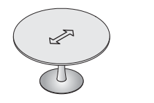 Oxi круглый стол на металлической основе Ø80*в.72см толщина столешницы 25мм