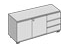 Oyster шкаф низкий (правый) Размер:120x45xh60