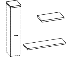 PERSONA топ для композиции из 3-х высоких шкафов шириной 600 мм 1797х450х54